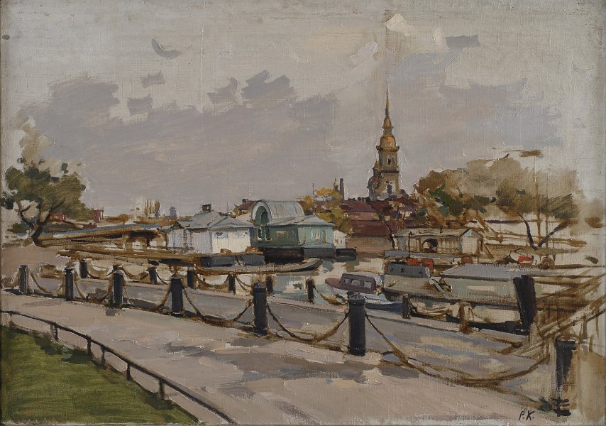 Leningrad Peter and Pavl fortress 1950 oil on canvas 64x90